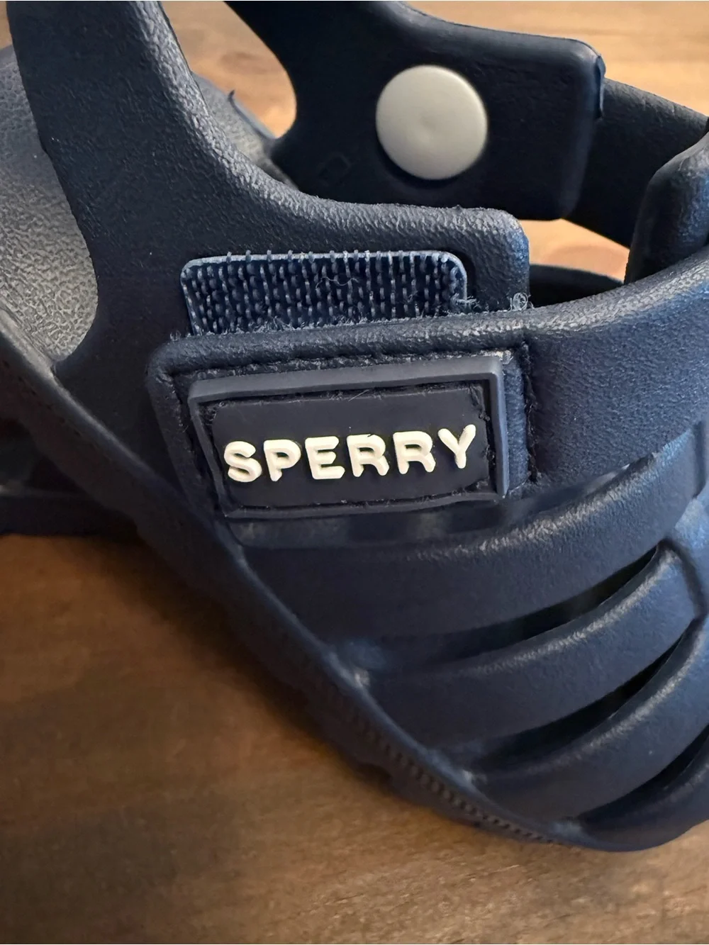Sperry Kids Navy Sandal Clogs with Back Strap